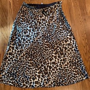 Express leopard midi skirt